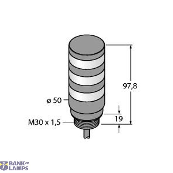 LED Signal Light Tower Light   TL50BLR2R2R2 image 1