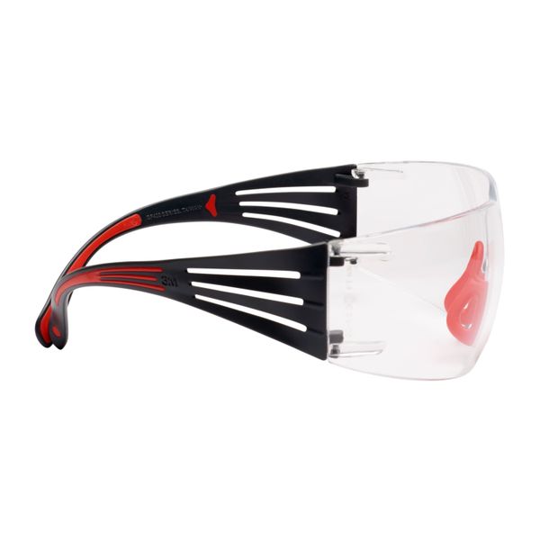 3M™ SecureFit™ 400 Safety Glasses, Red/Grey Frame,  Scotchgard™ Anti-F image 6