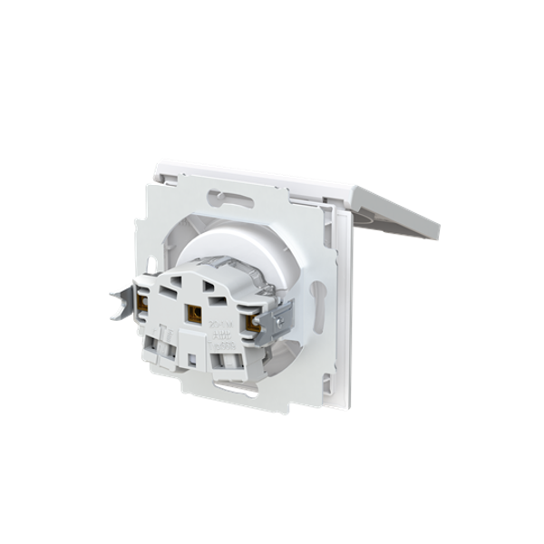 Socket with earthing pin with hinged cover Safety+ image 3