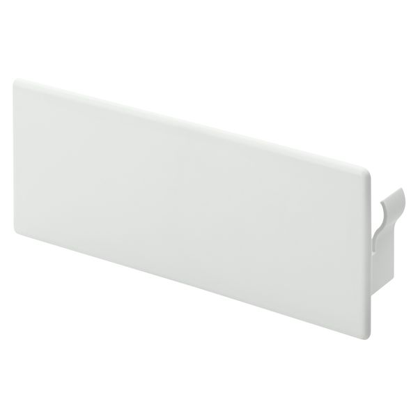 PLASTIC WALL GUTTER END PIECE H130xD70 WHITE RAL9010 image 2
