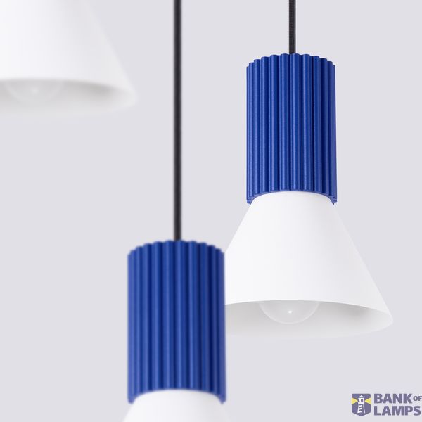 Pendant lamp ESTRIA 3P white/ultramarine image 9