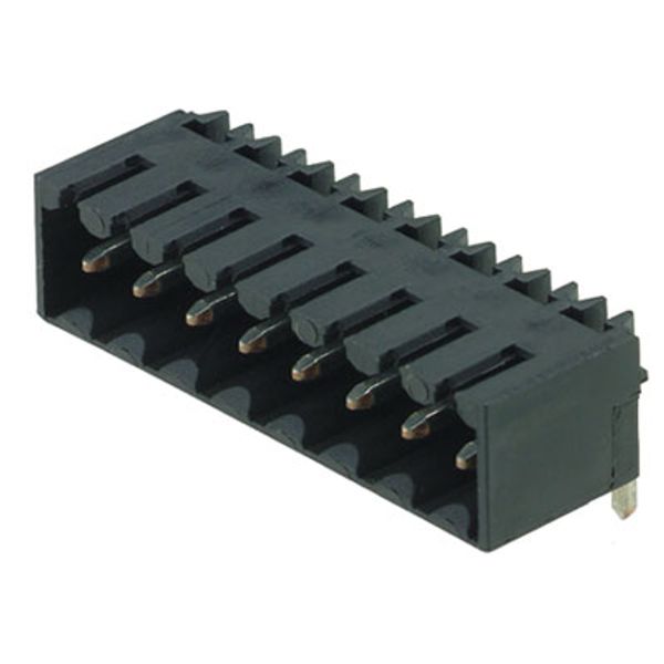 PCB plug-in connector, male header, closed side, THT/THR solder connection, 3.50 mm, Number of poles: 7, 90°, Solder pin length (l): 1.5 mm, tinned, black, Tape image 6