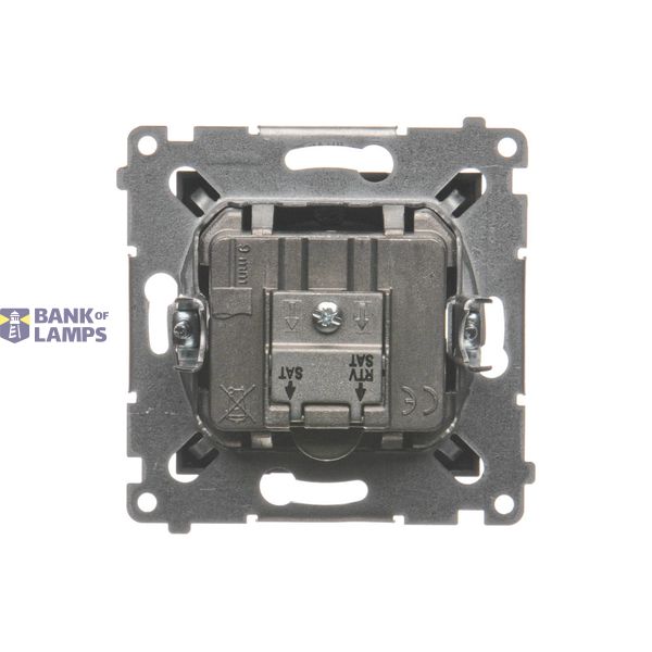 Two-way switch, (module), 16AX, Screw, Bronze matt, metalic image 1