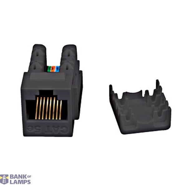 Jack RJ45 unshielded, Cat.5e (SFA) Black image 1