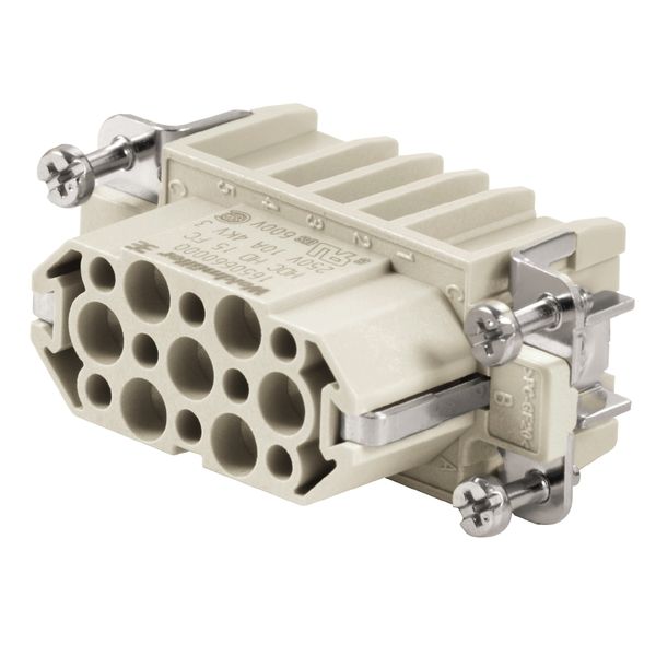 HDC insert, Female, 250 V, 10 A, Number of poles: 15, Crimp connection, Size: 2 image 1