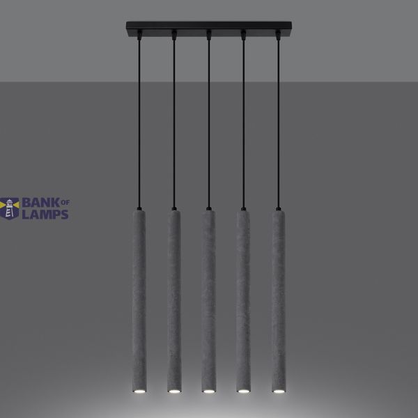 HANGING LAMP PASTELO 5L CONCRETE G9 5X8W IP20 image 10