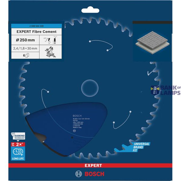 EXPERT for Fibre Cement, 250 x 2.4/1.8 x 30 mm, T6 image 2