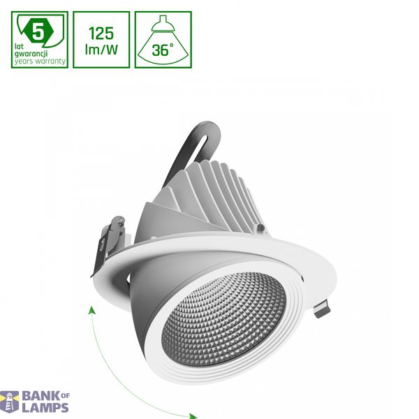 SAL SILENA 2 940 27W 230V 36deg White MESH image 1