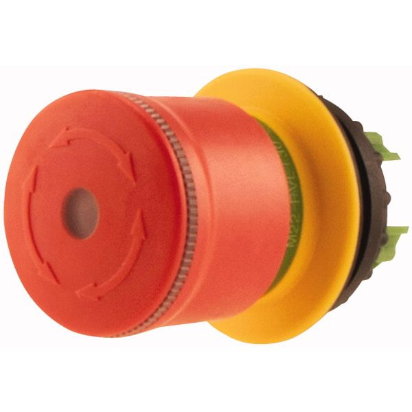 M22-PVLT30 Emergency stop/emergency switching off pushbutton, RMQ-Titan, Mushroom-shaped, 30 mm, Illuminated with LED element, Turn-to-release function, Red, yel image 3