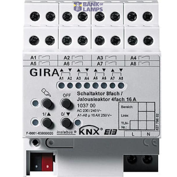 OUTPUT MODULE KNX ACTUATOR 8 GANG 4 GANG 16A image 1