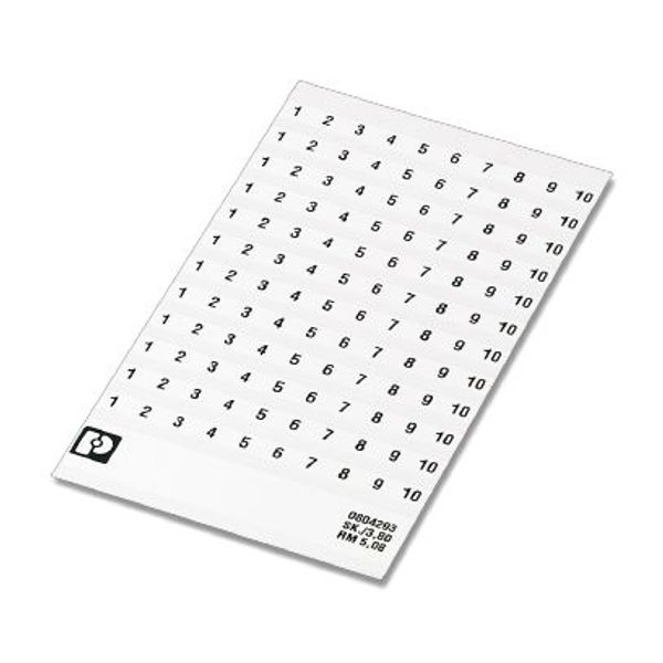 SK  5,08/3,8:FORTL.ZAHLEN 1-10 - Marker for terminal blocks image 2