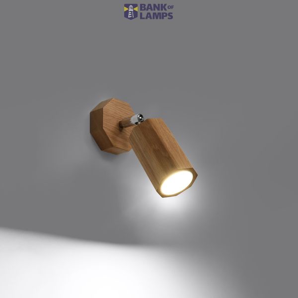 WALL LAMP ZEKE OAK GU10 1X40W IP20 image 9