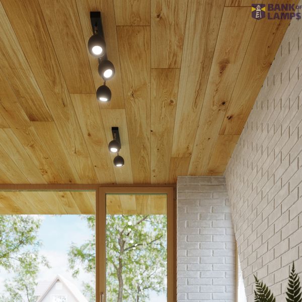 CEILING LAMP OCULARE 3 BLACK GU10 3X40W IP20 image 3