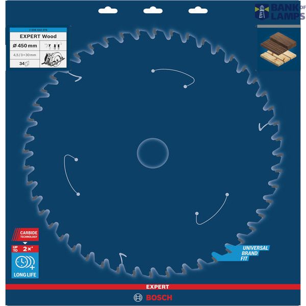 Circular saw blade Expert for Wood 450 x 30 x 4,5 mm, 34 image 1