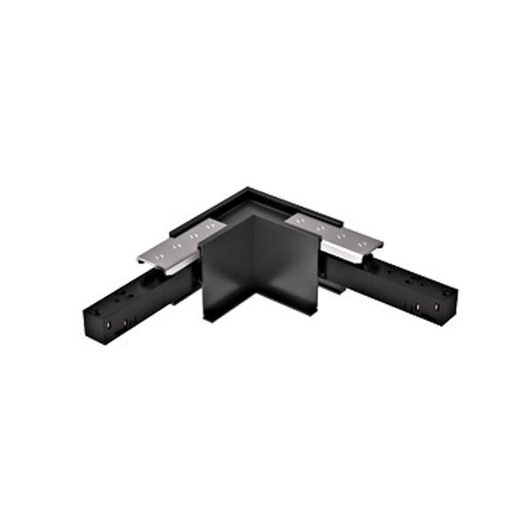 48V RECESSED TRACK L-CORNER HOR. BLACK image 1