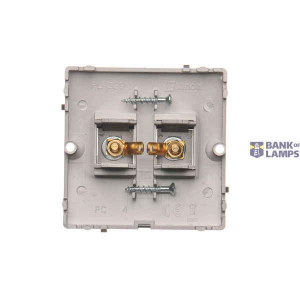 Double socket outlet with Schuko earthing, 16A, black matt image 1