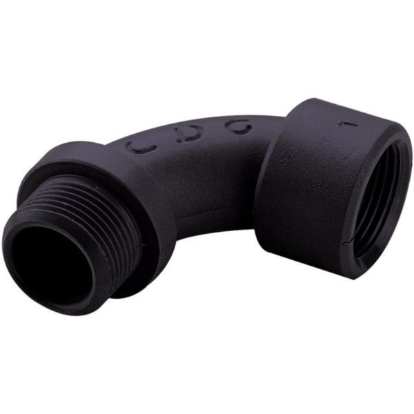 90° BEND? NYLON-Male Female M32 Black image 1