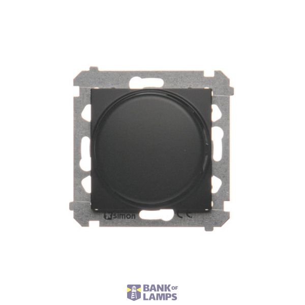 Rotary-push dimmer, black matt image 1