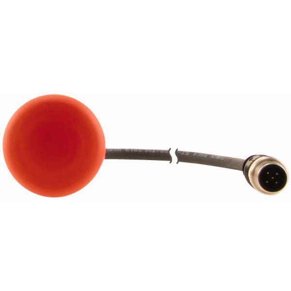 C22-PV-K02-P10 Emergency stop/emergency switching off pushbutton, Mushroom-shaped, 38 mm, Pull-to-release function, 2 NC, Cable (black) with M12A plug, 5 pole, 0.2 m image 2