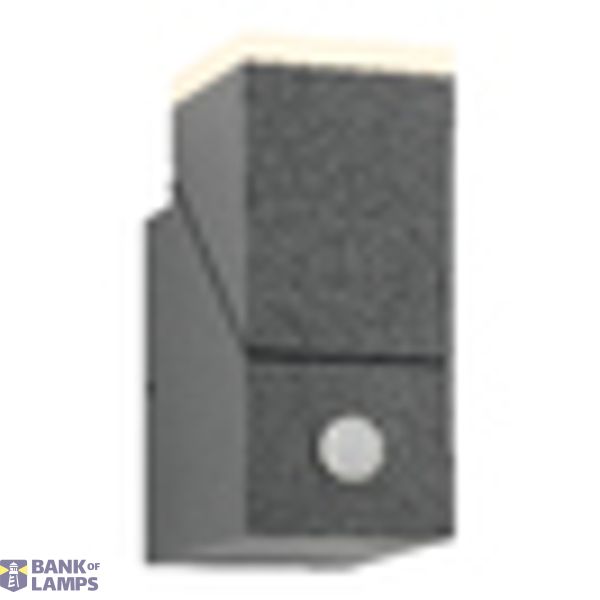 Evo LED Square Up PIR 8W 400lm 3000K IP54 anthracite image 2