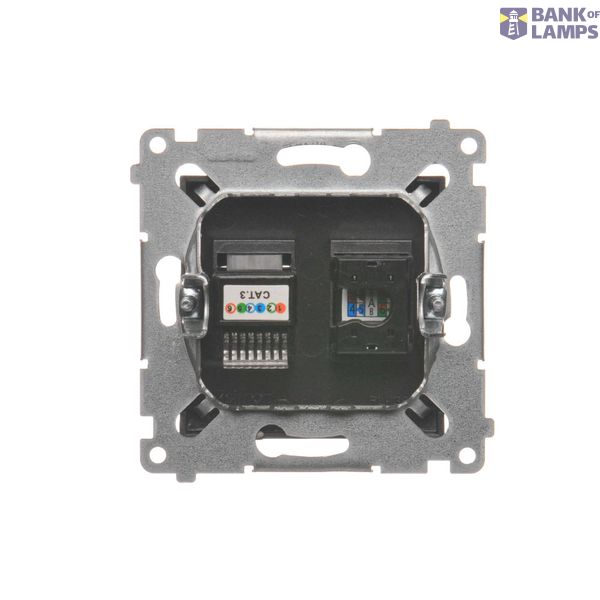 Quadruple socket outlet with Schuko earthing and shutters, surface mounted - Scandinavian version, (Complete product), 16A, 250V, quick connection, white image 1