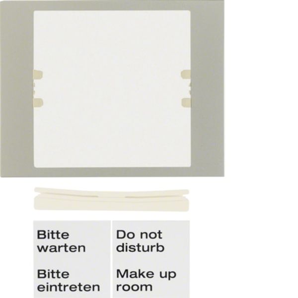 Cover for LED orientation light and LED signal light, Berker K.5, noble. steel, varnish. image 1