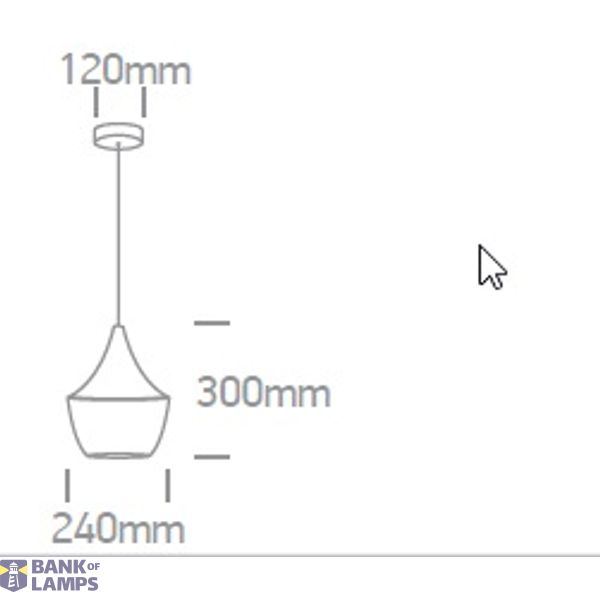 BLACK E27 12W BRASS REFLECTOR image 2