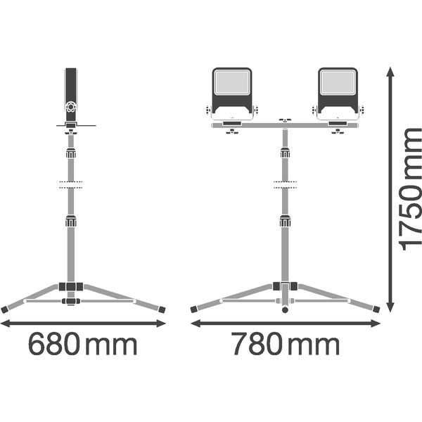 WORKLIGHT VALUE 3POD 2x30 W 4000 K IP65 image 3