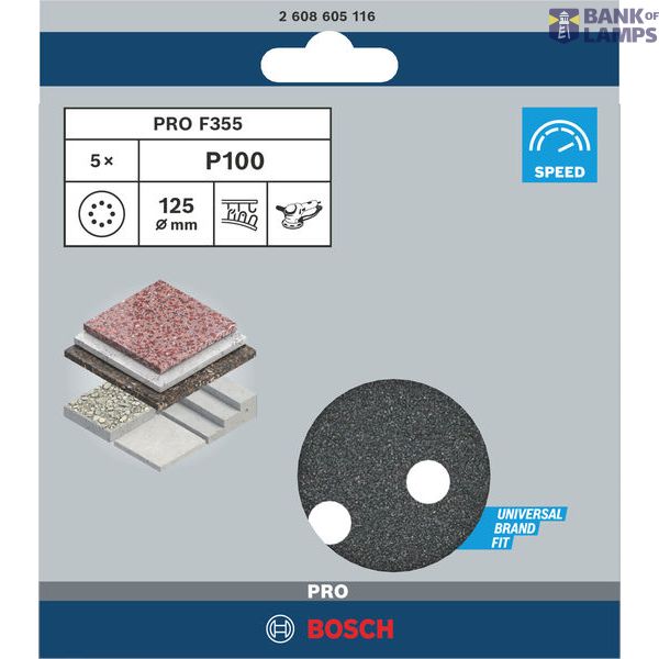 F355 sanding sheet, pack of 5 125 mm, 100 image 3