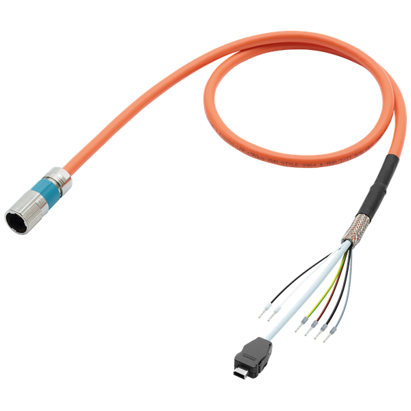 Single cable prefabricated 4G0.38+2x0.38+4x0.2 C SPEED-CONNECT M12 connector Cores with...6FX5002-8QN04-1AA3 image 1
