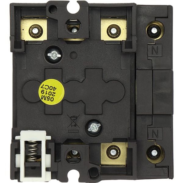 P1-25/V/SVB-SW/N Main switch, P1, 25 A, rear mounting, 3 pole + N, STOP function, With black rotary handle and locking ring, Lockable in the 0 (Off) position image 2