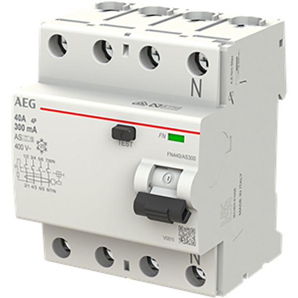 Residual current circuit breaker 4P. 40A 300 mA, A type Selective image 1