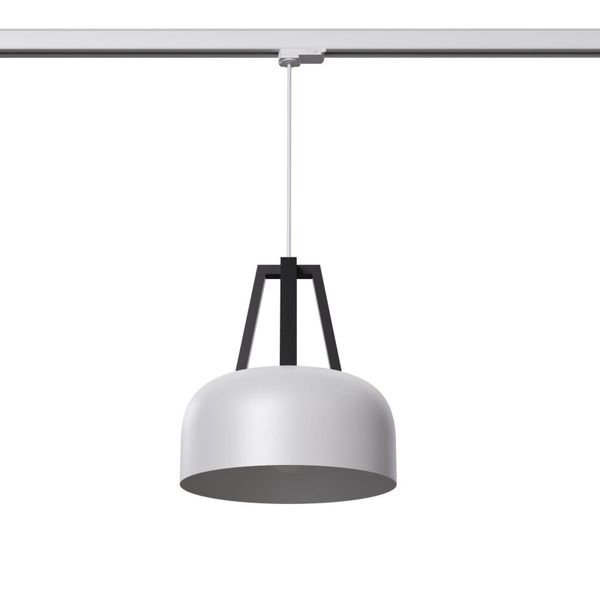 HANGING LAMP 3 PHASE CASCO WHITE/BLACK E27 4000K 7.5W 690LM image 1