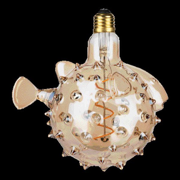 LED Blowfish Gold E27 4W 2200K DIM image 5