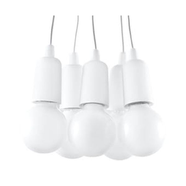 HANGING LAMP DIEGO 5 WHITE E27 5X60W IP20 image 1