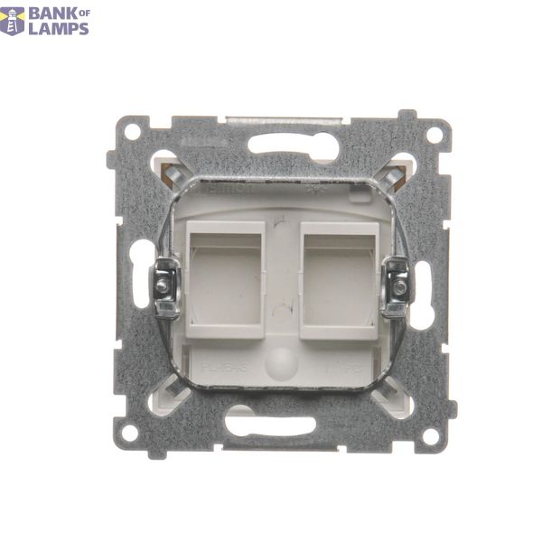IP two-circuit switch, LED illuminated, (module), 16AX, Screw, Gold matt, metalic image 1