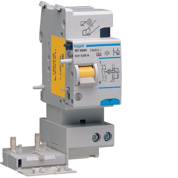 Earth leakage add-on block 2P 63A 30mA A Class image 1