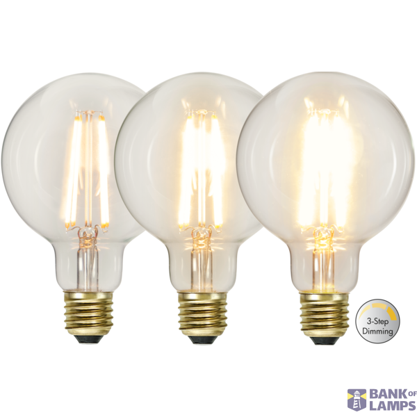 LED Lamp E27 G95 Soft Glow 3-step image 1
