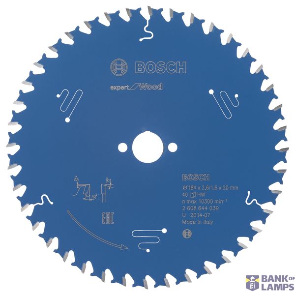 Circular saw blade Expert for Wood 184 x 20 x 2,6 mm, 40 image 1