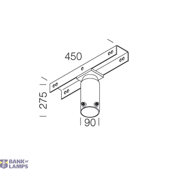 POLE BRACKET-CROMO 59 GALVANIZED image 1