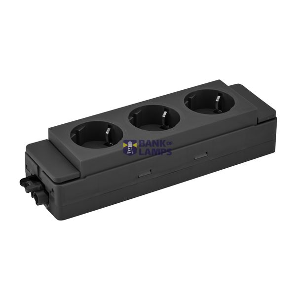 EVOline Express triple socket rail Type 910 GST18; for plug types: F,C,E+F; no contact protection image 1
