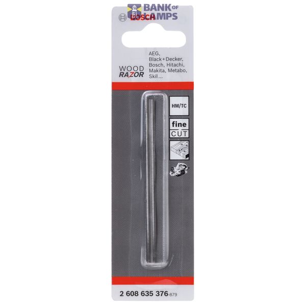 Planer knife 82 mm, sharp, straight, tungsten carbide, 4° image 2