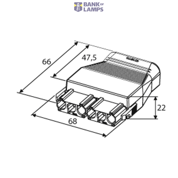 Coupler 6p socket str-rel, 3+3 wht/blu image 3