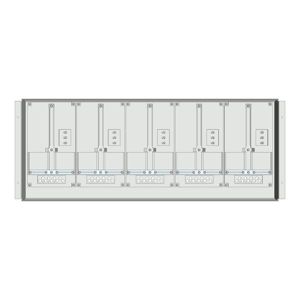 Meter box insert 1-row, 5 meter boards / 9 Modul heights image 1