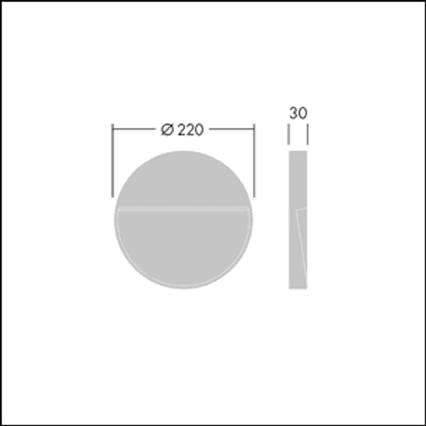 CESAR STRIDE M SE 28L 930 RD ANT - LED wall mounted luminaire image 2