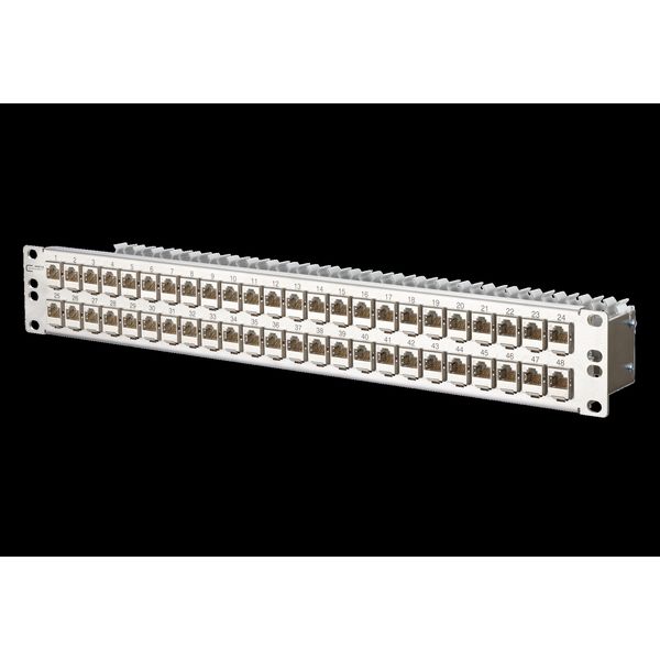 E-DAT modul 48x8(8) 1.5RU patch panel Cat.6A, stainless steel image 2