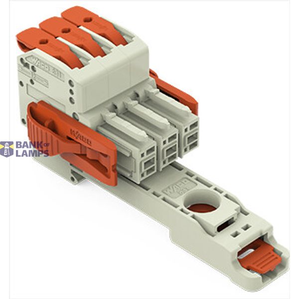 1-conductor female connector lever Push-in CAGE CLAMP® light gray image 1