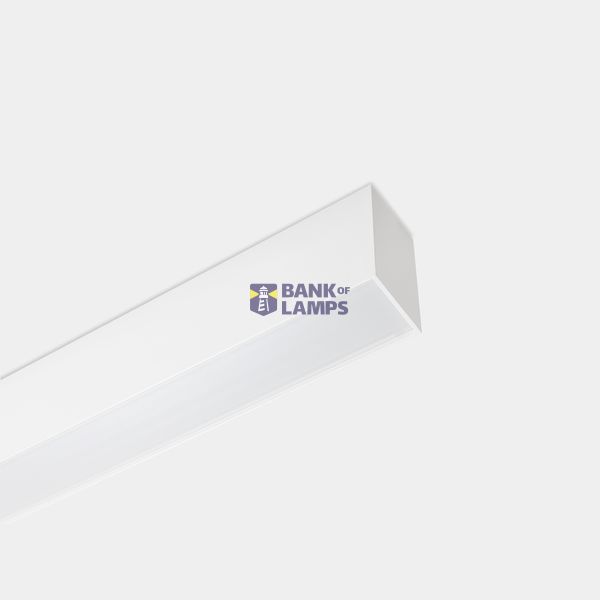 Lineal lighting system Infinite Pro 1136mm Suspended Opal 30.38W LED neutral-white 4000K CRI 80 ON-OFF Grey IP40 4079lm image 1