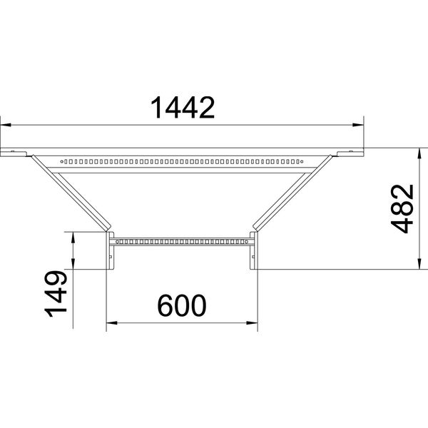 LAA 1160 R3 FS Add-on tee for cable ladder 110x600 image 2