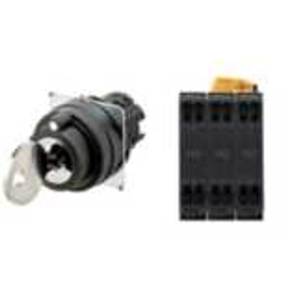 Selector A22NK Ã˜22, Key type S, 3 position, bezel plastic, MANUAL, REL A2255174A image 2
